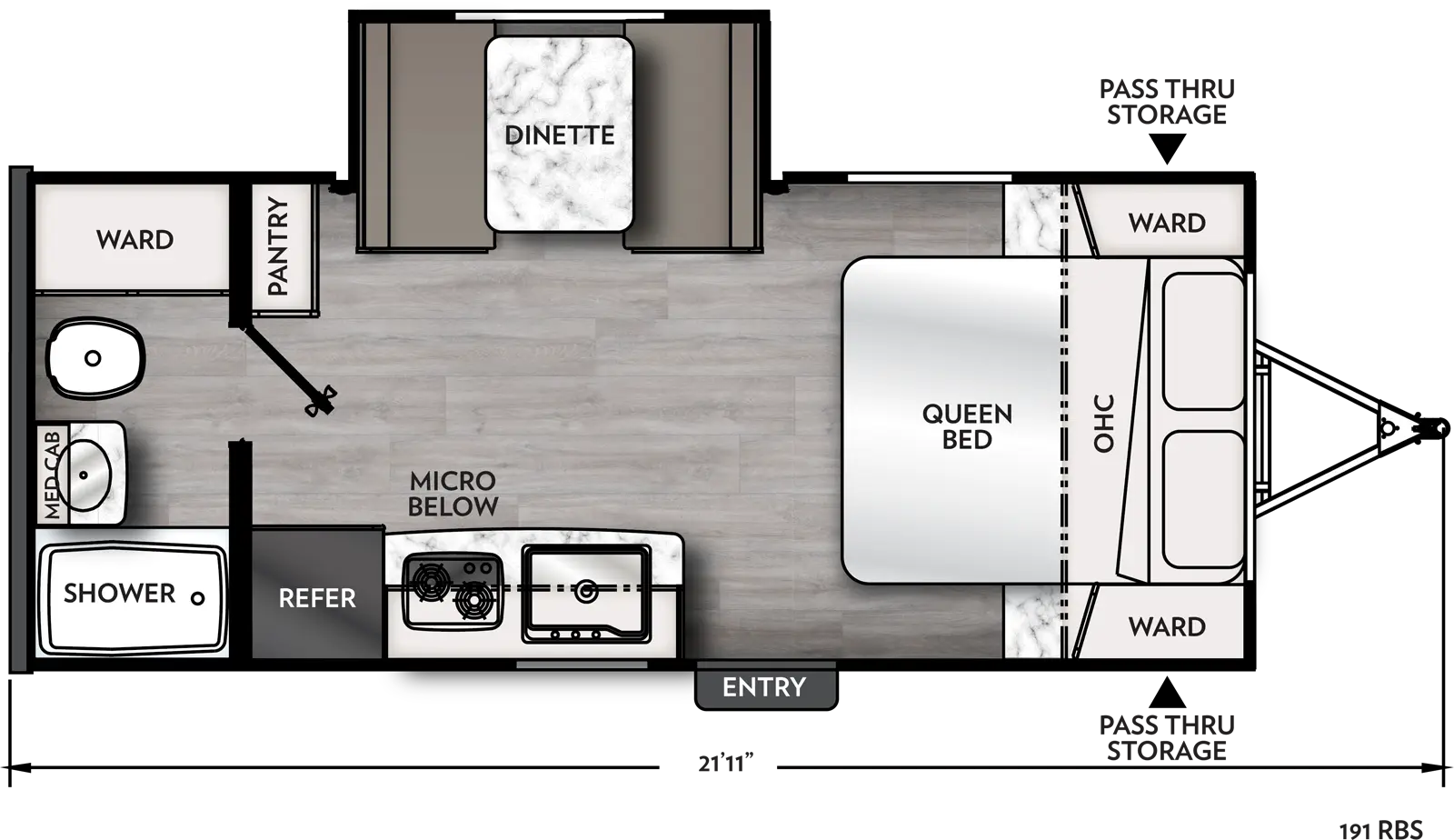 Apex Nano 191RBS Floorplan